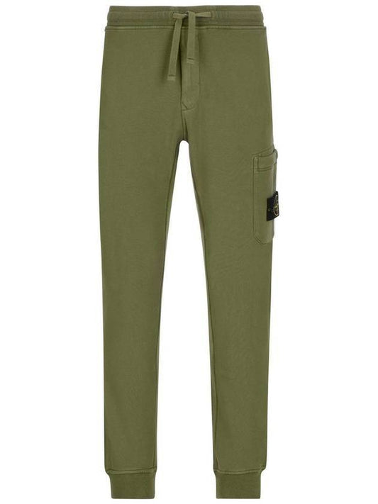 Waffen Patch Cotton Jogger Track Pants Green - STONE ISLAND - BALAAN.