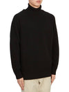 Ribbed Knit Wool Turtleneck Black - TEN C - BALAAN 4