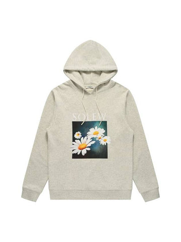 Men's Flower Graphic Hoodie Oatmeal SW23PTS03OT - SOLEW - BALAAN 1