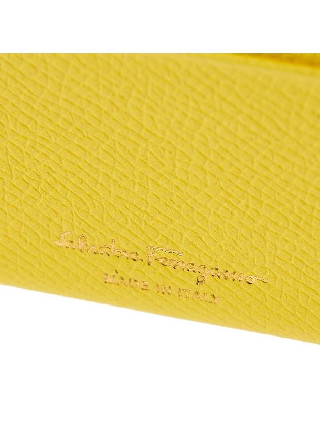 Gancini Card Wallet Yellow - SALVATORE FERRAGAMO - BALAAN 8