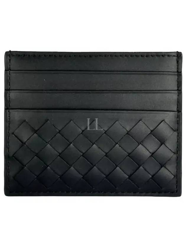 Men's Intrecciato Card Wallet Black - BOTTEGA VENETA - BALAAN 2