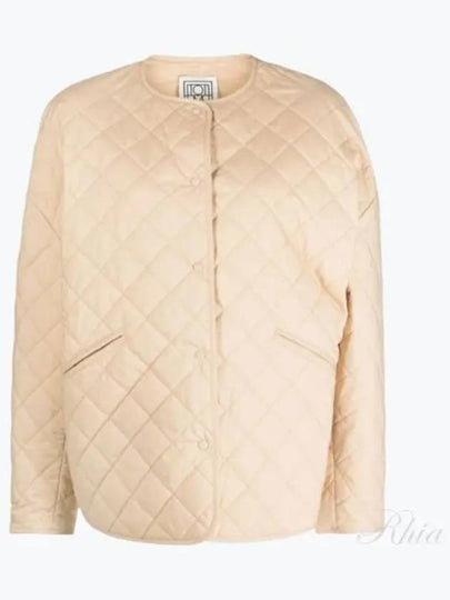 Overfit Diamond Quilted Jacket Beige - TOTEME - BALAAN 2