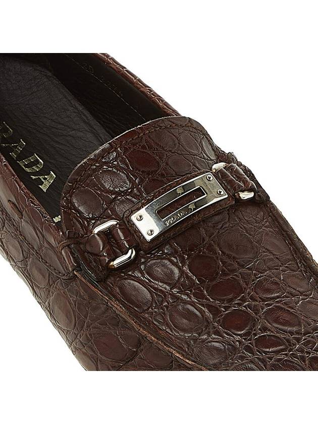 crocodile effect driving shoes - PRADA - BALAAN.