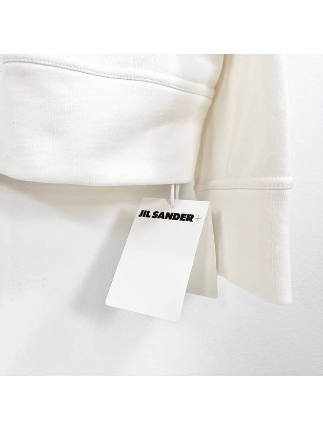 Men's Plus Logo Cotton Sweatshirt White - JIL SANDER - BALAAN 10