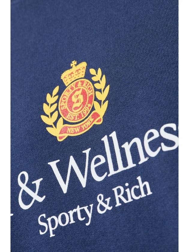 Sporty & Rich Sweatshirt From The NY Crest Collection, Unisex, Navy Blue - SPORTY & RICH - BALAAN 7