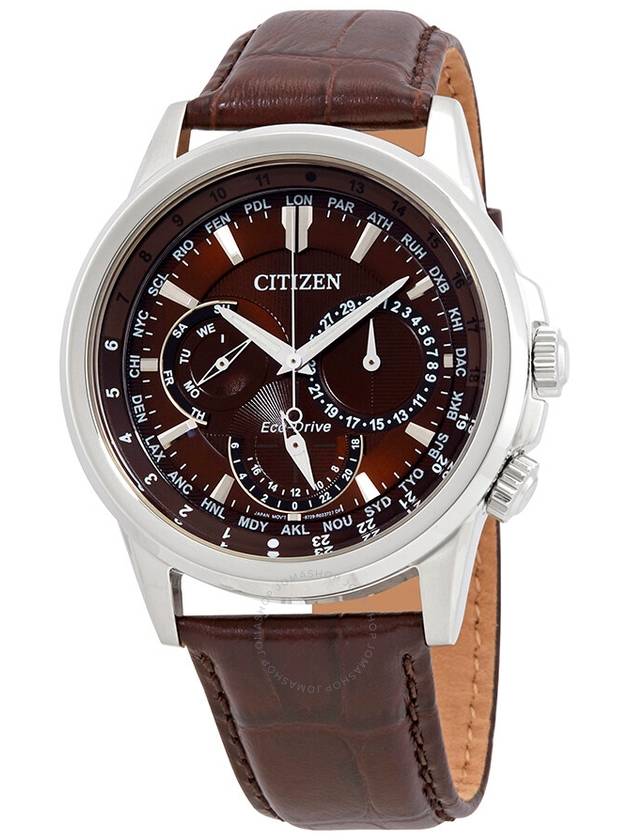 Citizen Calendrier World Time Eco-Drive Brown Dial Men's Watch BU2020-29X - CITIZEN - BALAAN 1