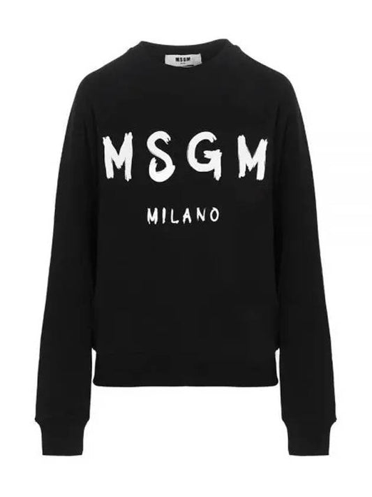 Brush Logo Printing Sweatshirt Black - MSGM - BALAAN 2