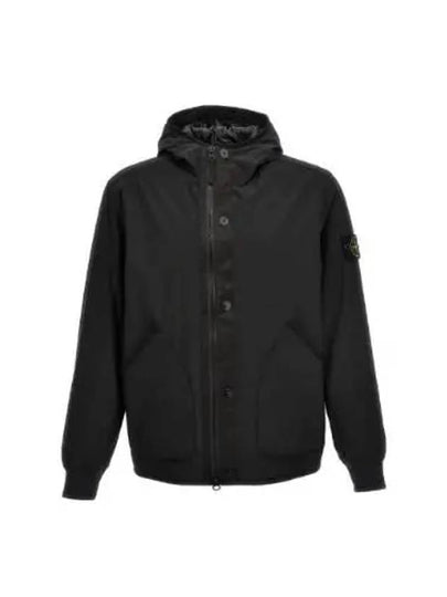 Soft Shell-R E.Dye Pure Insulation Technology Recycled Polyester Primaloft Hooded Jacket Black - STONE ISLAND - BALAAN 2