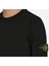 Wappen Patch Crew Neck Wool Knit Top Black - STONE ISLAND - BALAAN 5