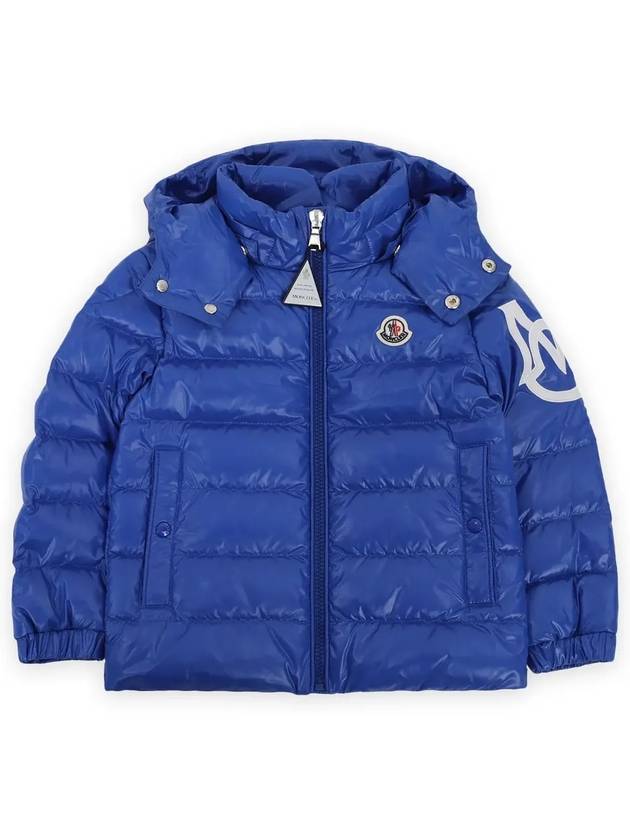 Kids SAULX Hooded Padded Jacket Blue 1A00011 5963V 749 - MONCLER - BALAAN 3