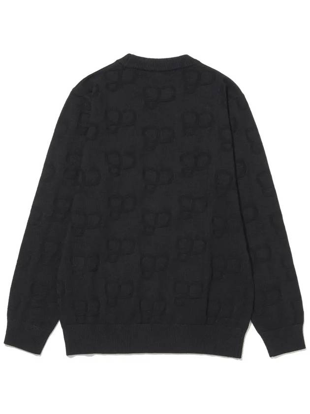 Men s viscose logo lettering jacquard knit BLACK - 20THHOLE - BALAAN 2