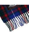 Wool Tartan Muffler Blue - MARNI - BALAAN 8