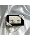 Classic Grained Shiny Calfskin Card Wallet White - CHANEL - BALAAN 2