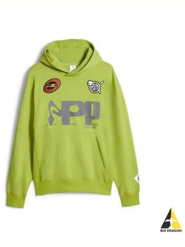 Perks Mini Graphic Hooded Sweatshirt Light Green 622677 78 - PUMA - BALAAN 1