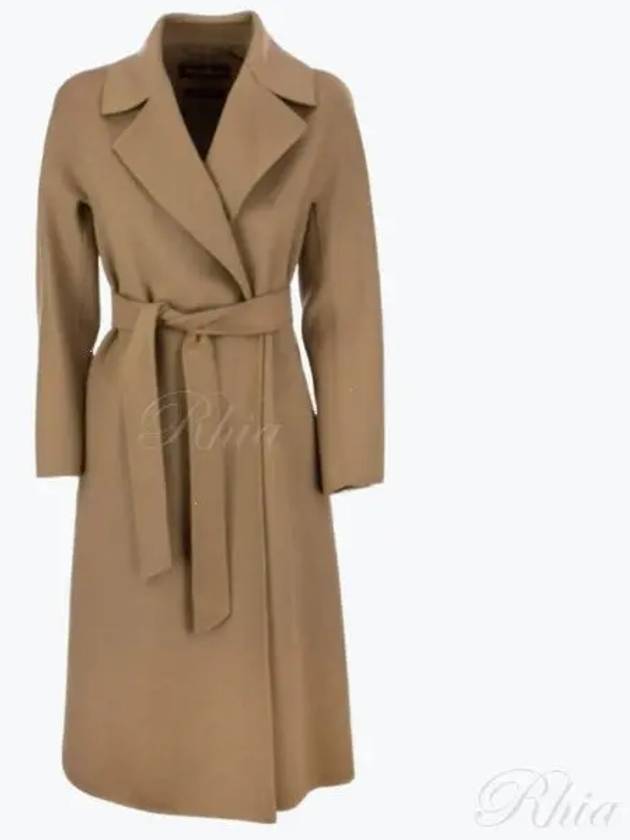 Women's Cles Virgin Wool Single Coat Camel - MAX MARA - BALAAN 2