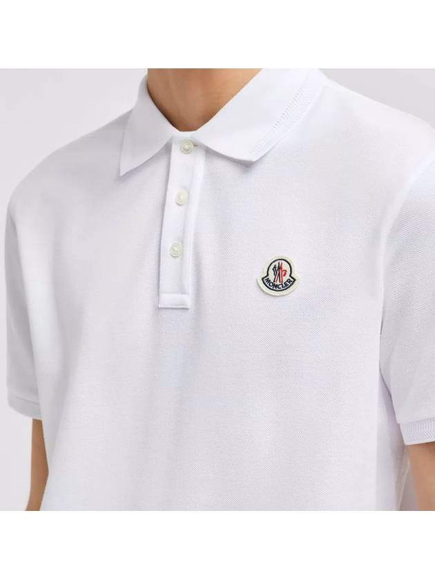 Logo patch short sleeve PK shirt white - MONCLER - BALAAN 5