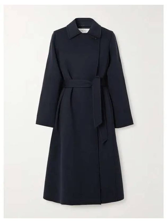 Manuela Virgin Wool Single Coat Navy - MAX MARA - BALAAN 2