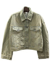 Morris Cropp Denim Jacket Pale Yellow - ACNE STUDIOS - BALAAN 3