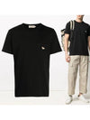 Baby Fox Patch Pocket Short Sleeve T-Shirt Black - MAISON KITSUNE - BALAAN 2