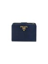 Logo Saffiano Leather Half Wallet Navy - PRADA - BALAAN 2