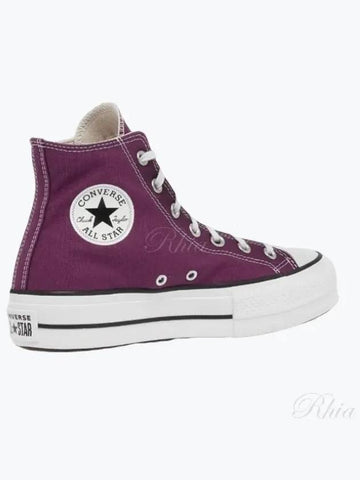 Chuck Taylor All Star Lift Platform Legend Berry High Top Canvas Shoes A05471C - CONVERSE - BALAAN 1