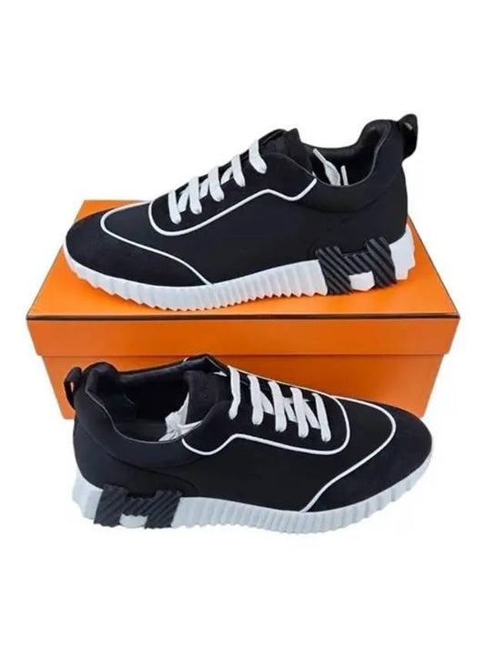 Hermes Bouncing Low Top Sneakers Black - HERMES - BALAAN.