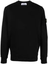 Wappen Patch Garment Dyed Sweatshirt Black - STONE ISLAND - BALAAN 2