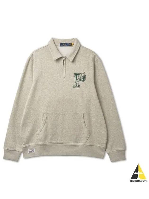 P wing fleece collar sweatshirt gray - POLO RALPH LAUREN - BALAAN 1