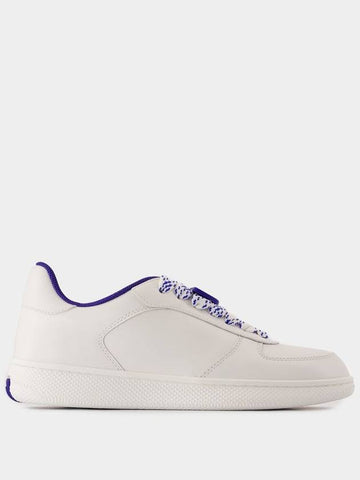 Terrace Sneakers - Burberry - Leather - White - BURBERRY - BALAAN 1