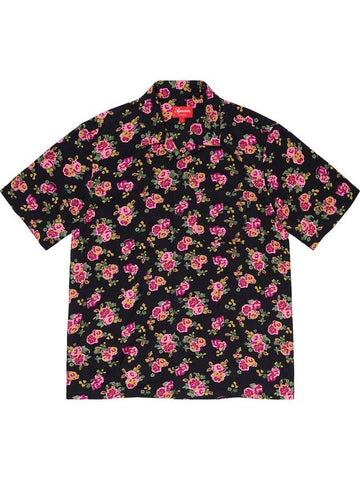 Floral Rayon Shirt Black Floral Rayon Shirt - SUPREME - BALAAN 1