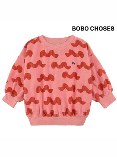 Kids Wave Terry Sweat Sweatshirt 123AC038 510 - BOBO CHOSES - BALAAN 2