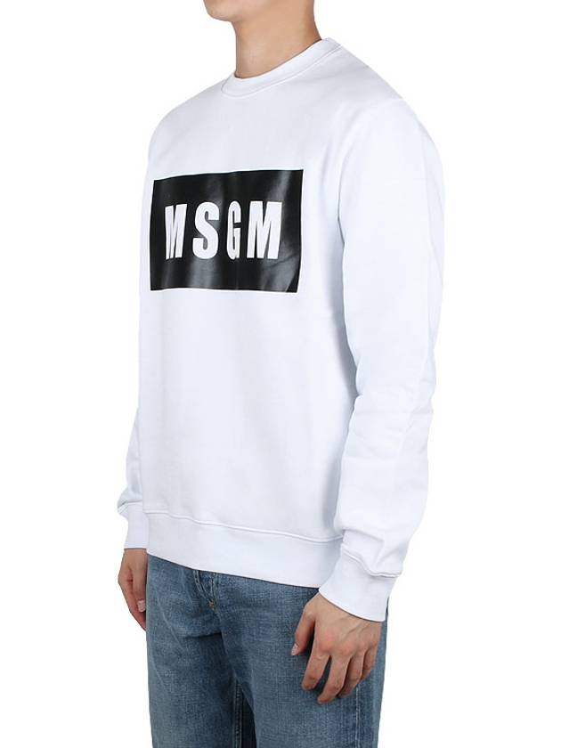 Box Logo Print Sweatshirt White - MSGM - BALAAN 4