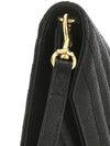 Grain De Poudre Cassandre Clutch Bag Black - SAINT LAURENT - BALAAN 3