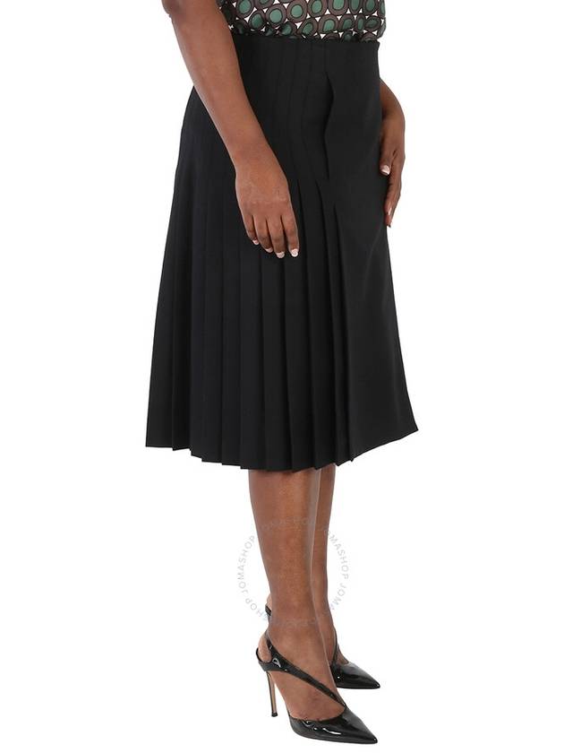 Burberry Black Pleated Wrap Skirt, Brand Size 50 (US Size 16) - BURBERRY - BALAAN 2