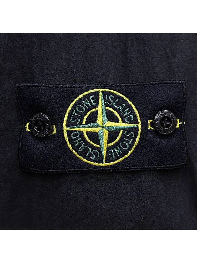 Old Treatment Garment Dyed Overshirt Jacket Black - STONE ISLAND - BALAAN 5