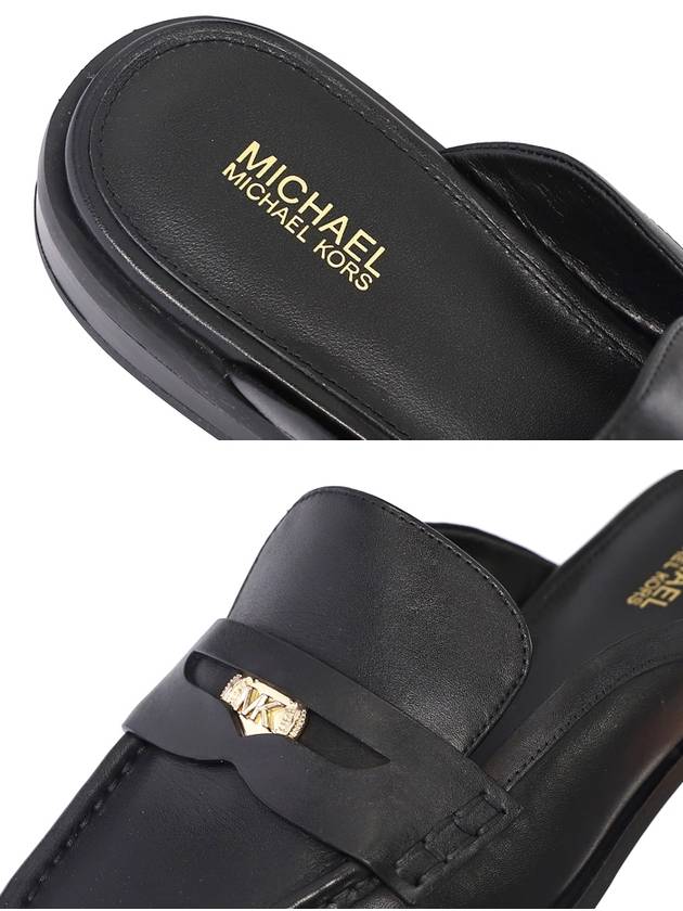 Eden Leather Logo 40R4EDFP1L 001 BLACK Mule Loafer Bloafer - MICHAEL KORS - BALAAN 4