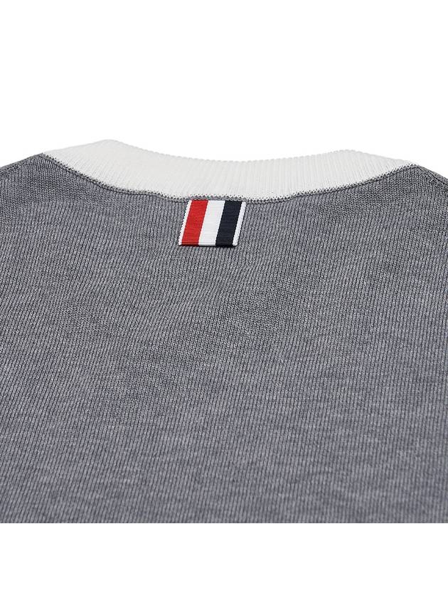 Classic 4-Bar Cable Cotton Knit Top Grey - THOM BROWNE - BALAAN 9