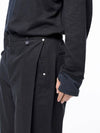 Men s M243PT04BK Side Tuck Wide Cotton Slacks Black - CHANCE'S NOI - BALAAN 6