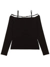 Women's Sierra Signature Long Sleeve T-Shirt Black - JACQUEMUS - BALAAN 2