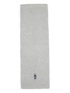 Embroidered Bear Wool Muffler Grey Heather - POLO RALPH LAUREN - BALAAN 2