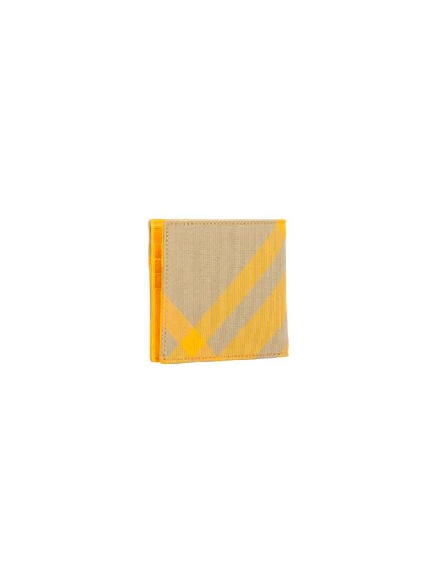 Check Half Wallet Yellow - BURBERRY - BALAAN 3