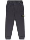 Waffen Patch Cotton Fleece Track Pants Charcoal - STONE ISLAND - BALAAN 2