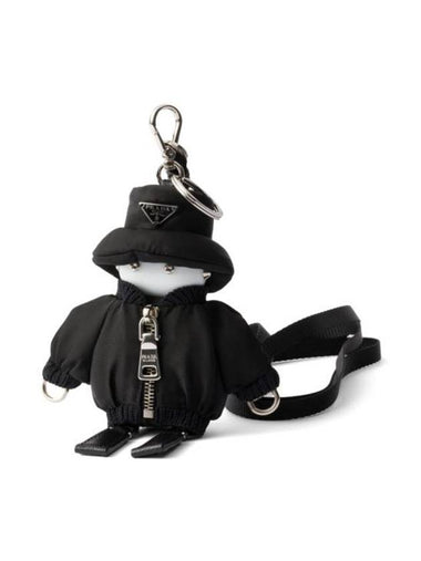 Soft Robot Re-Nylon Key Holder Black - PRADA - BALAAN 1