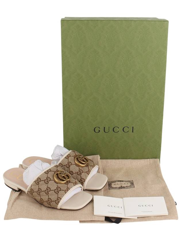 619893 GG Matelasse Canvas Slides Women s Sandals Size 35 34139 - GUCCI - BALAAN 8