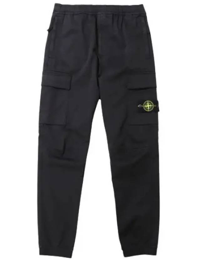 Stretch Cotton Wool Satin Cargo Pants Regular Tapered Fit Men s - STONE ISLAND - BALAAN 1