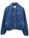 De Coeur Zipped Denim Jacket Blue - AMI - BALAAN 3