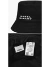 Haley Embroidered Logo Bucket Hat Black - ISABEL MARANT - BALAAN 4