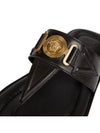 La Medusa Leather Flip Flops Black - VERSACE - BALAAN 6