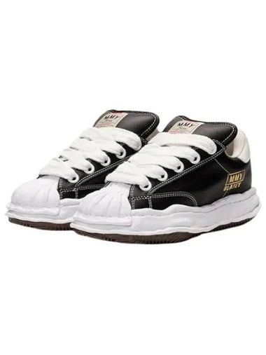 24 A12FW723 Black OG Sole Nylon Leather Low Top Sneakers - MIHARA YASUHIRO - BALAAN 1