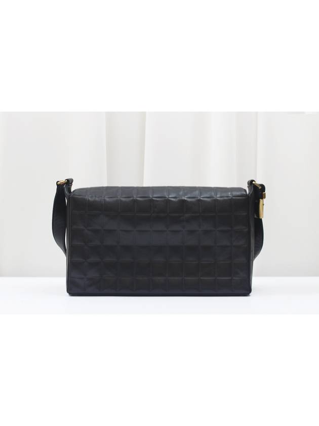 Vintage chocolate bar baguette flap shoulder bag black A17370 - CHANEL - BALAAN 5